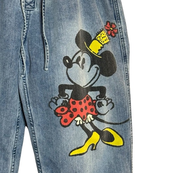 Mickey and Minnie Mouse Drawstring Denim Pants for Women by Her Universe SZ. M - Picture 6 of 15